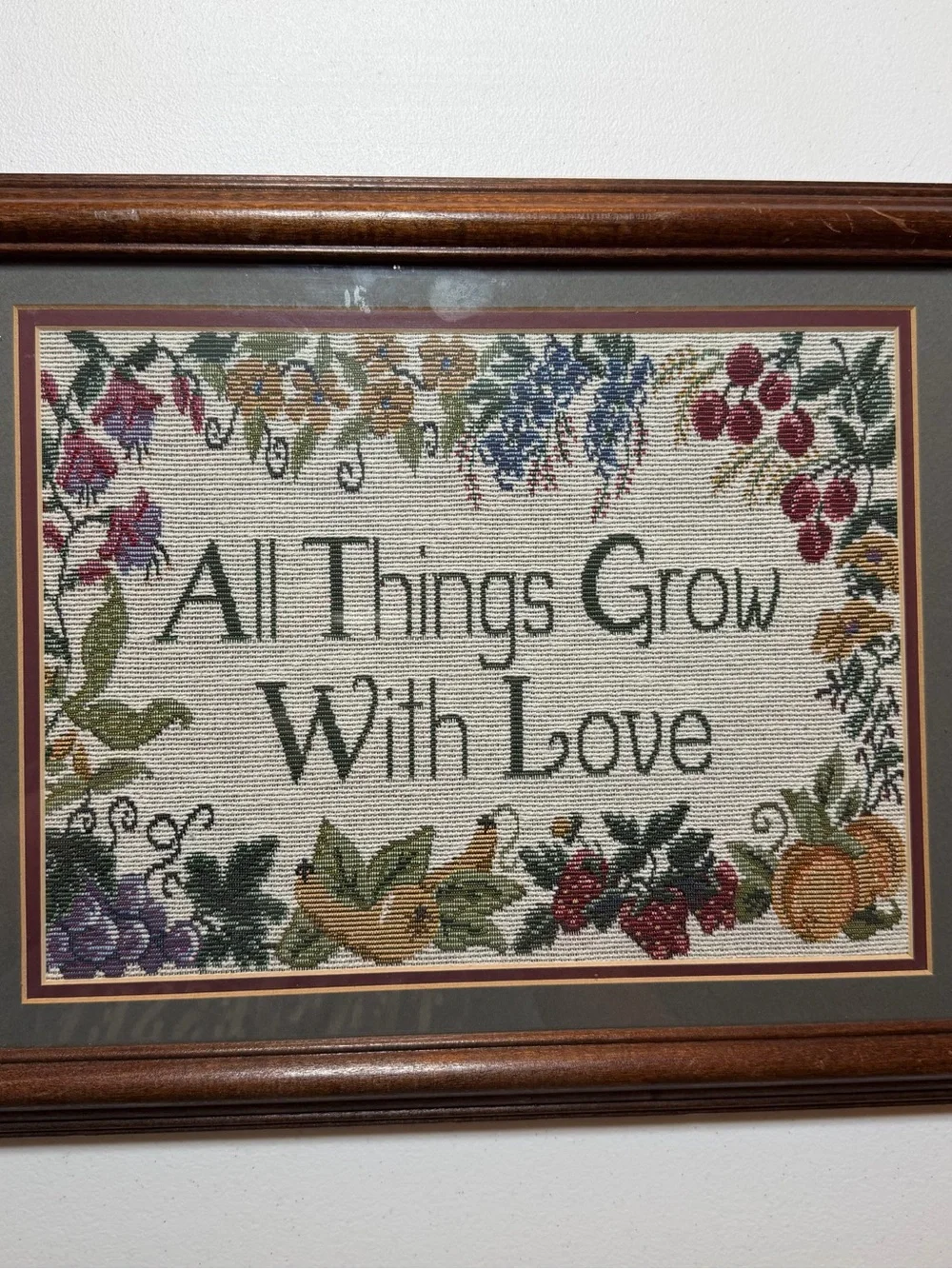 Framed Cross-Stitch Wall Art 